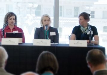 Image of Megan Jenkins participating in public lands panel