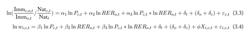 Immigration And Spatial Equilibrium_equation 3 and 4