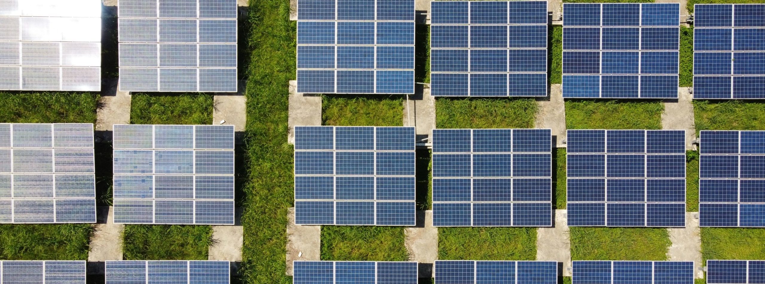 photo of solar panels in a field