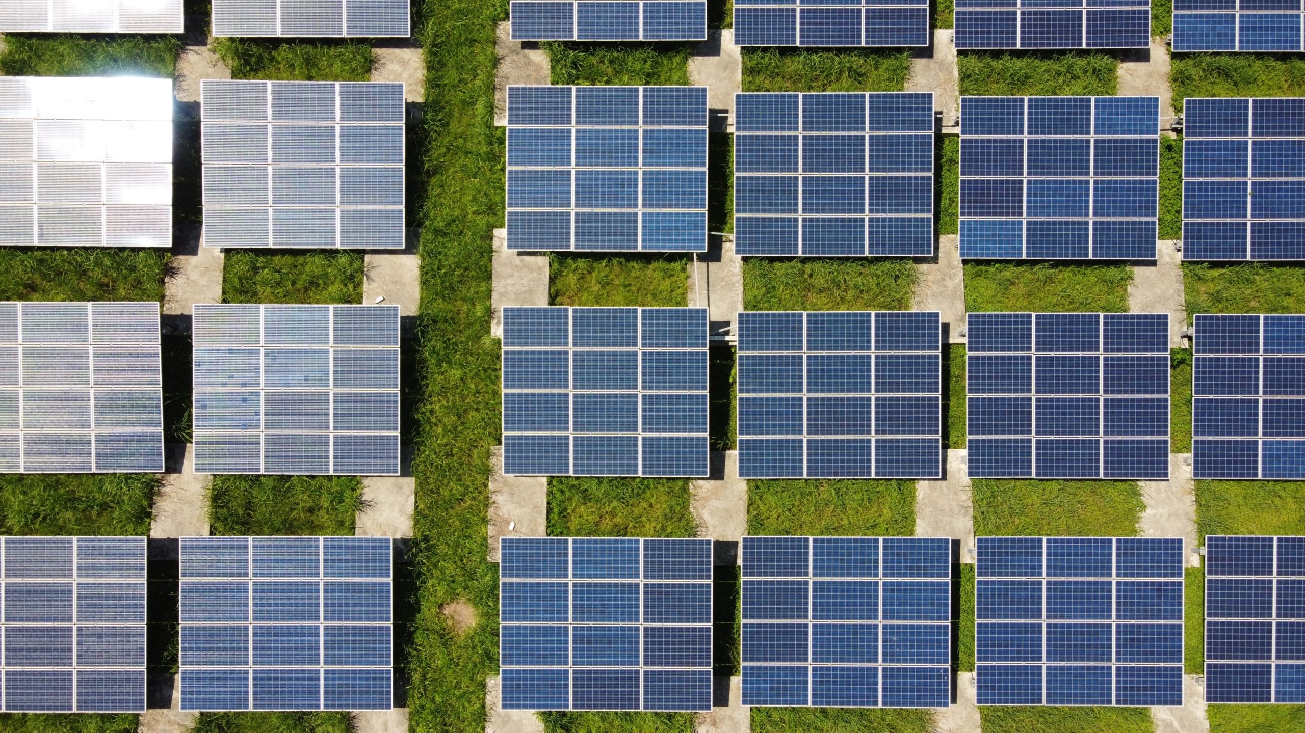 photo of solar panels in a field