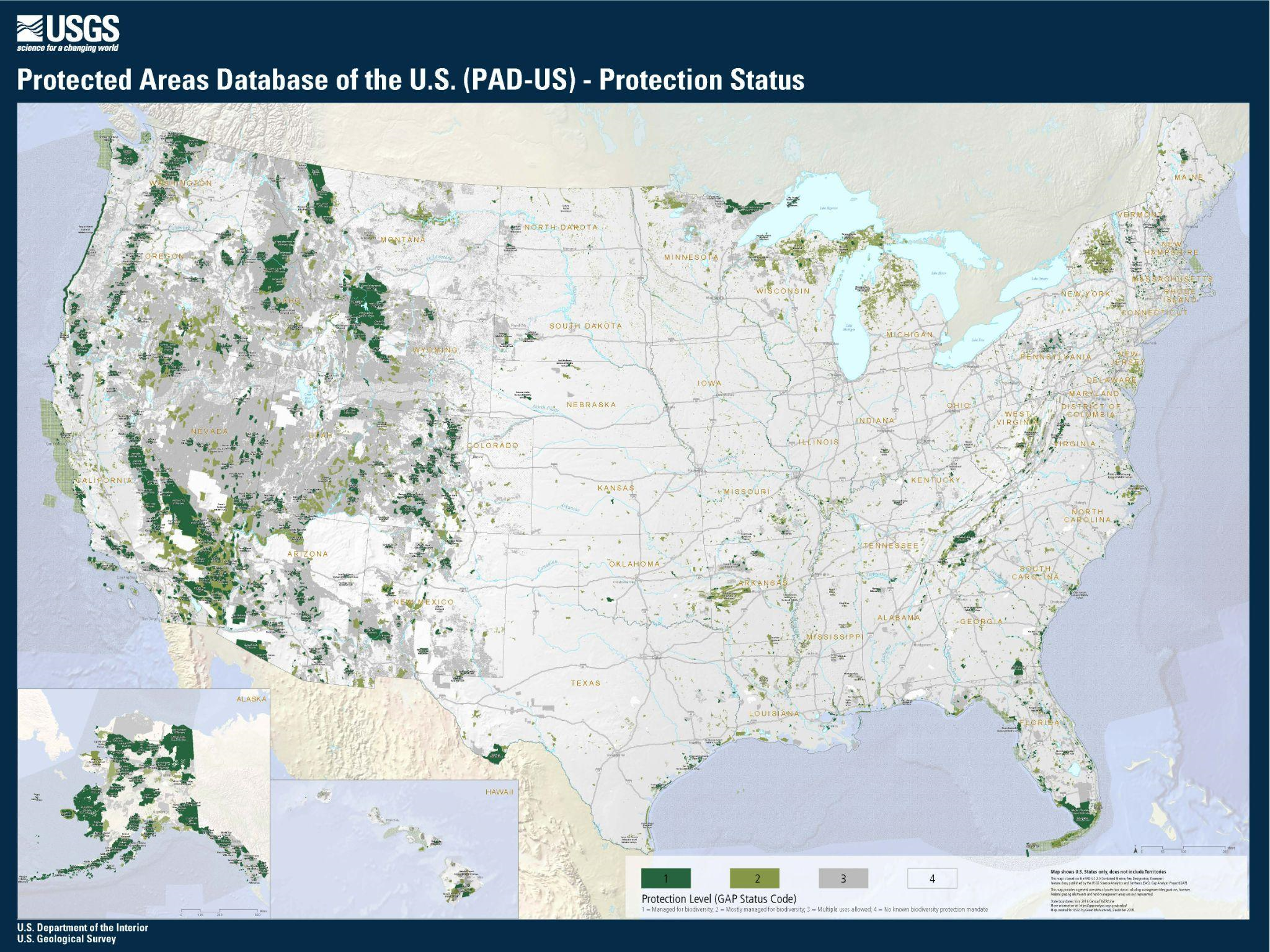 chart of protected areas